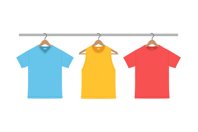 T-shirts on hanger