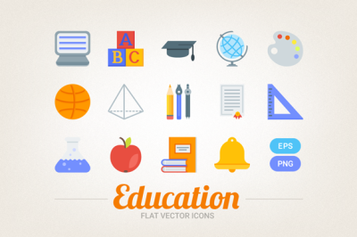Flat Educational Icons