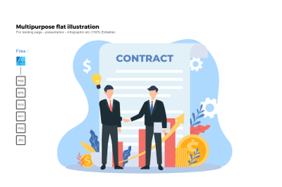 Flat illustration contract