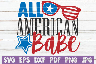 All American Babe SVG Cut File