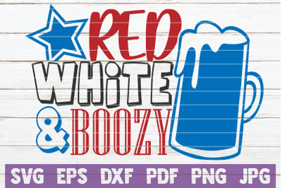 Red White And Boozy SVG Cut File