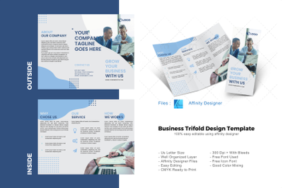 Business trifold brochure template