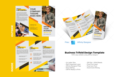 Company trifold brochure template