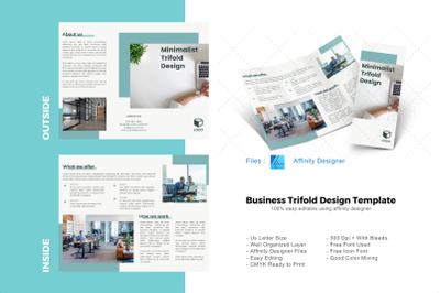 Tosca corporate business trifold brochure template