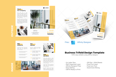 Modern trifold brochure template