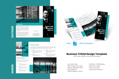 Minimal trifold brochure template