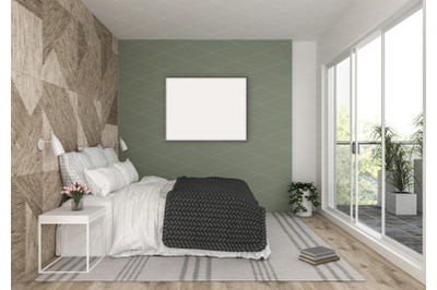 Interior scene - artwork background - frame mockup