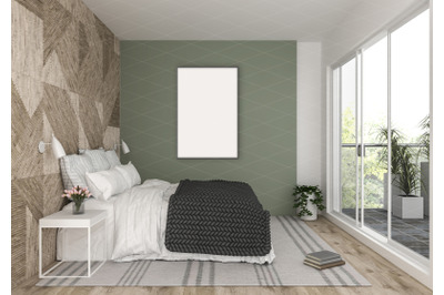 Interior scene - artwork background - frame mockup