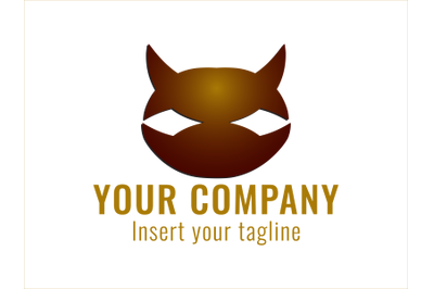 Logo Gold Icon Face Cat