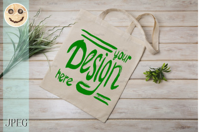 Stitched Paper Bag Mockup Front View