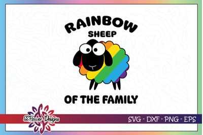 Rainbow sheep of the family LGBT graphic