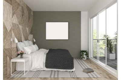 Interior scene - artwork background - frame mockup