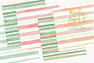 Watercolor Stripes&2C; green mint&2C; light printable texture&2C; pumpkin paper