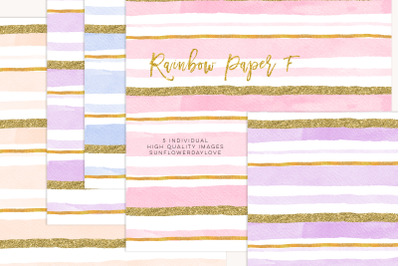 pink gold Hand Drawn Clipart&2C; Spring Stripes Brush Strokes