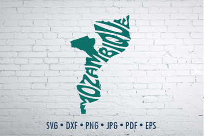 Mozambique map shape, jpg, png, eps, svg, dxf, Cut file