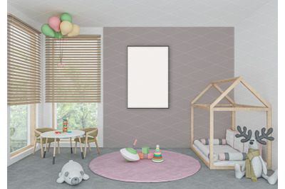 Interior scene - artwork background - frame mockup