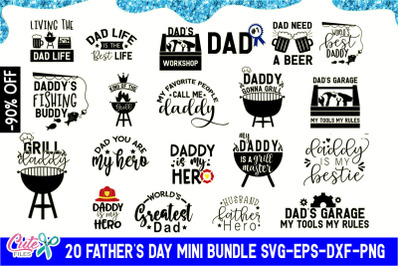 Fathers day mini bundle 20 desings Svg cut Files