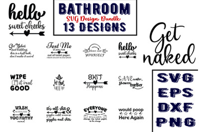 bathroom  quotes SVG Bundle