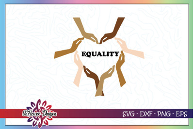 Equality svg Love shape by hands svg