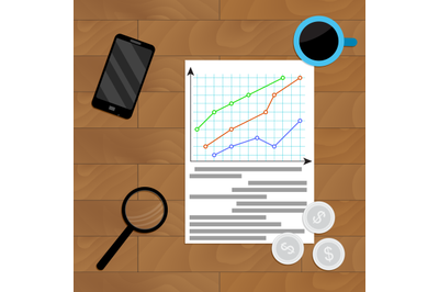 Statistical economic infographic