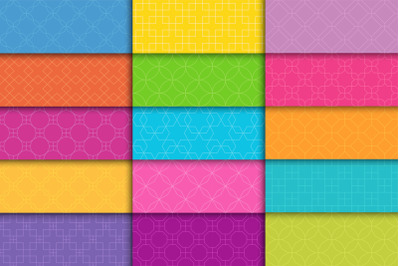 Bright colorful seamless patterns