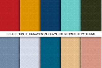 Geometric seamless colorful patterns