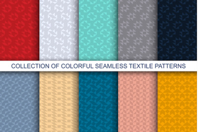 Colorful seamless textile patterns