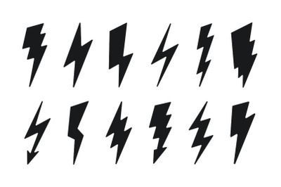 Lightning icon set