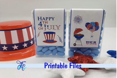 Happy 4th of July - Tic Tac Label