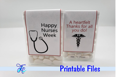 Happy Nurses Week - Tic Tac Label