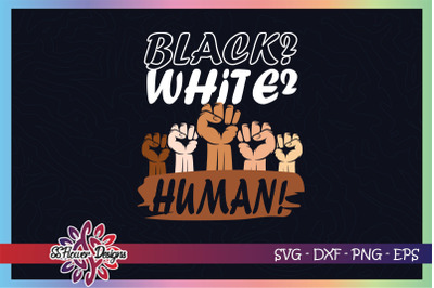 Black, white, human svg, raising hands