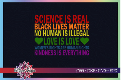 Science is real svg, love is love svg