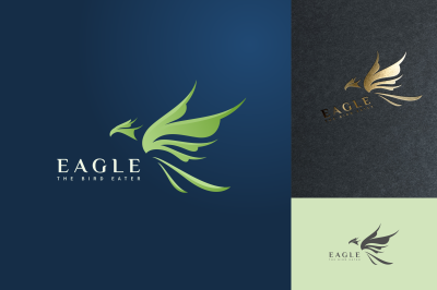 Green Eagle gradient modern logo