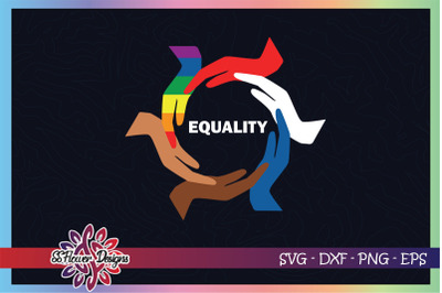 Equality Humanity holding hands svg