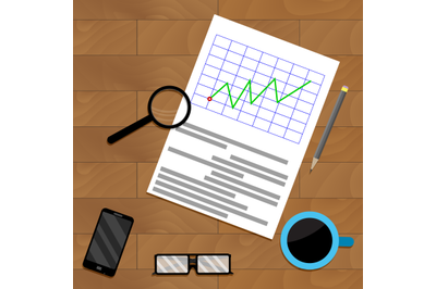 Analytics with magnifying glass