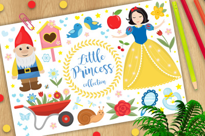 Cute fairytale princess snow white set