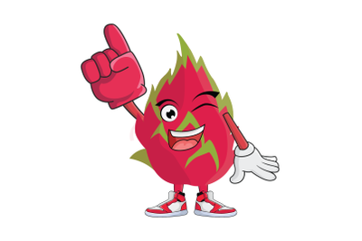 Dragon Fruit Supporter Cartoon Character Design