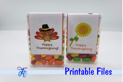 Happy Thanksgiving - Tic Tac Label