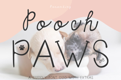 Pooch Paws - Font Duo With Doodles