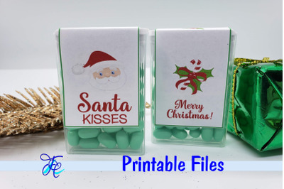 Santa Kisses - Tic Tac Label