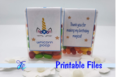 Unicorn Poop - Tic Tac Label