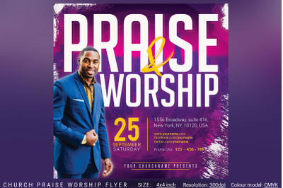 Church Praise Worship Flyer