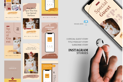 Makeup artist podcast instagram stories and posts keynote template