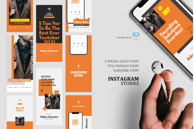 Motive podcast instagram stories and posts keynote template