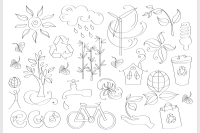 Doodle vector ecology