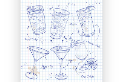 New Era Coctail Set  on a notebook page