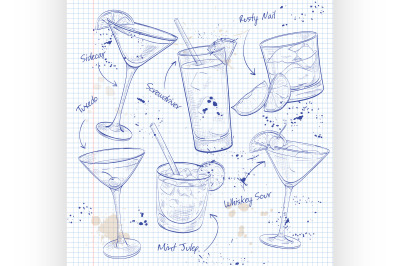 New Era Coctail Set  on a notebook page