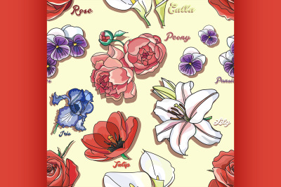 Vector floral pattern.