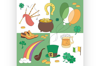 St. Patricks Day vector design elements set