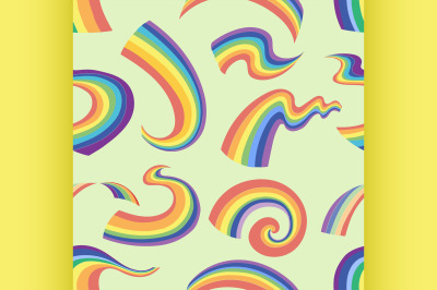 Rainbows pattern in different shape